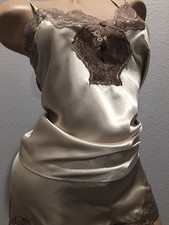 Vtg Champange Glow Maidenform Satin Camisole Top Tap Panty L
