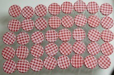 40 x Bonne Maman Red Gingham Lids Empty Glass Jam Jars Capacity 370g  Jam Making