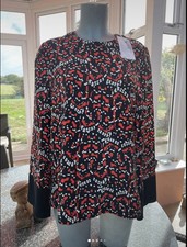 Warehouse Tiger Moth Top Blouse Size 12 BNWT