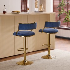 2pcs Thick Corduroy Bar Stools