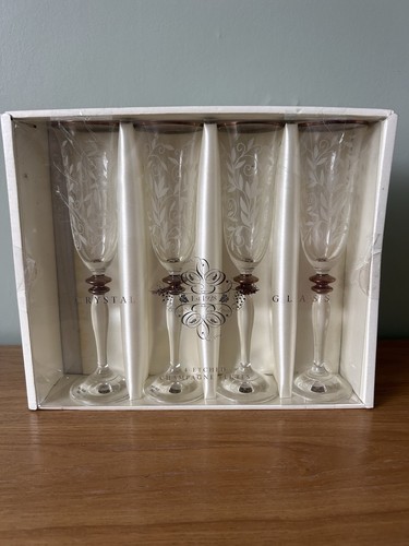 Vintage crystal etched design - crystal,
