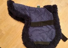 Griffin Pure British Wool Lined Numnah Medium Navy Blue