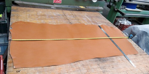 Tan hide leather heavy - heavy, think