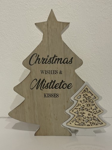 Standing double christmas tree - double,