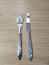 Vintage Childs Two Piece Lightweight Stainless Steel Cutlery. VGC.