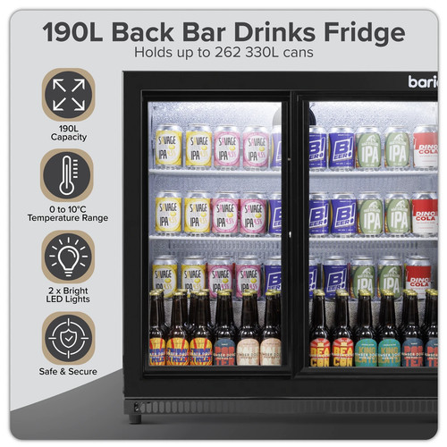 Back bar drinks fridge cooler - bar, fridge/cooler
