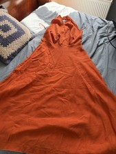 ZARA Dress Midi Linen Lyocell