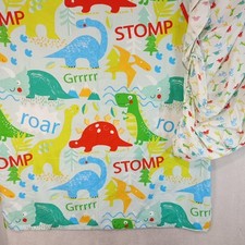 George Asda Home Toddler Cotbed Duvet Cover & Sheet 142x115 cms Blue Green Boys