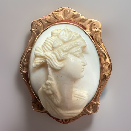 Victorian 10k gold shell - victorian,