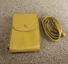 Ashwood Leather Crossbody Phone Bag Shoulder Bag Small New mustard QVC