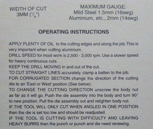 Metal plastic cutting - metal/plastic, tool