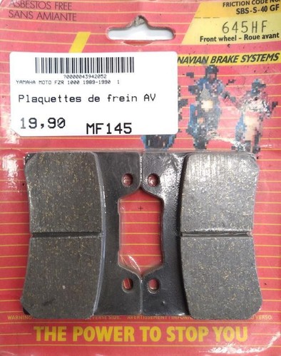 Front brake pads yamaha fzr - front,