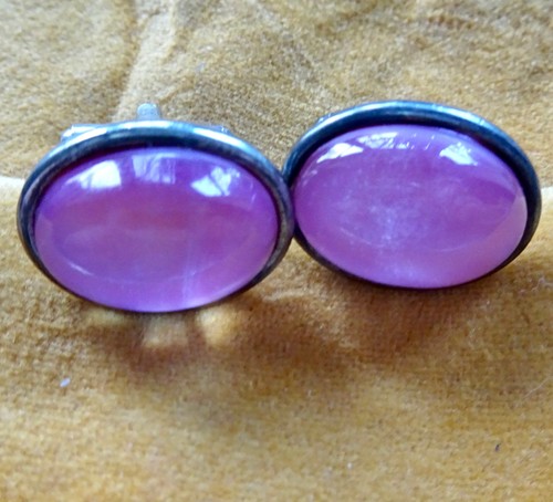 Vintage pink glass - glass, cabochon