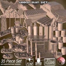 Urban Ruin Terrain Set – 3D