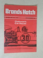 BRANDS HATCH OFFICIAL PROGRAMME 9TH JUNE 1974 CLUBMAN'S CAR RACES 