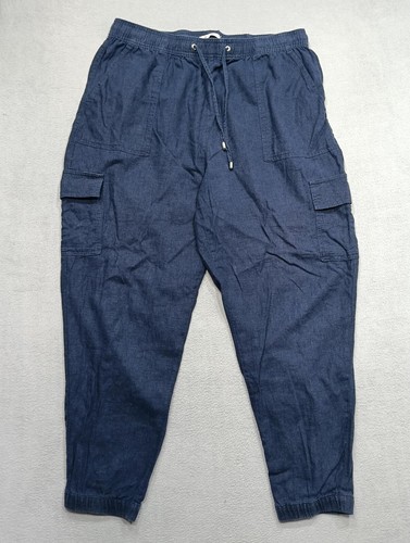 Women linen mix cargo - ,