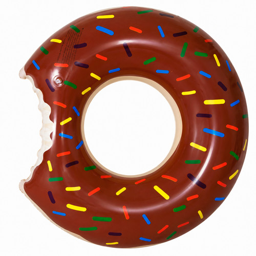 Chocolate donut swim ring 90cm - chocolate,