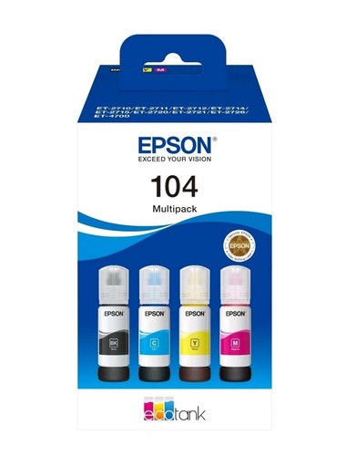 Genuine epson 104 ink bottles - genuine,