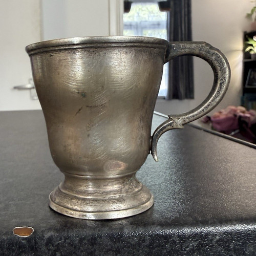 Antique chalice pewter beer - chalice,