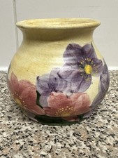 Edward Radford Pottery, Burslem vintage floral vase, hand signed by E Radford