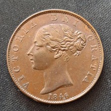 1846 Victoria HALFPENNY (1/2