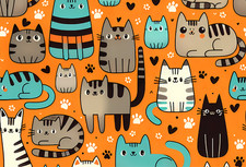 Cats A3 Gift Wrap Wrapping
