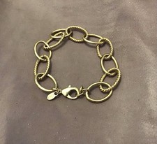 Vintage Bracelet Monet Gold Tone Twisted Circles Loops Links Costume Jewellery