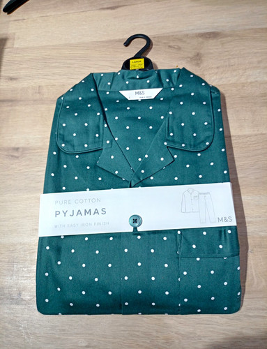 Men green white polka - m&s,
