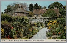 Walled Priory Garden & Dovecote Dunster somerset Postcard Posted1978