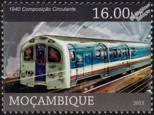 LONDON UNDERGROUND Waterloo & City (BR) 1940 Tube Stock Train Stamp (2013)