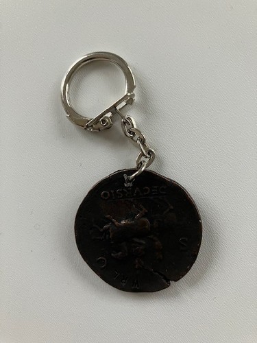 Roman coin key chain - chain, keyring