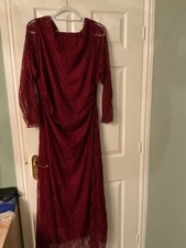 Ladies Dark Red Evening Dress