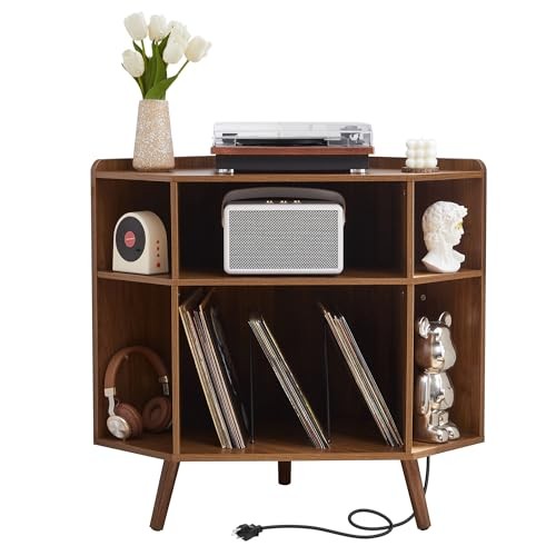 Corner record player stand - record,