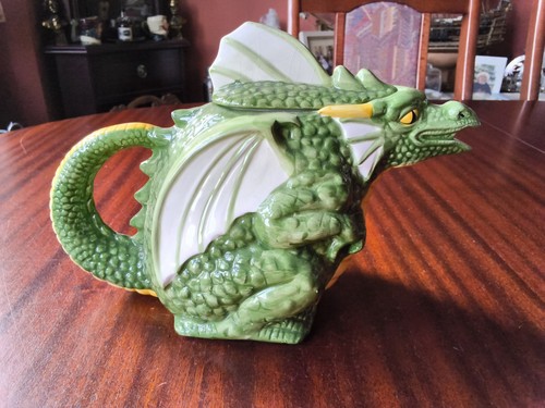 Vintage dragon teapot - vintage,