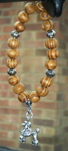 Poodle pendant car wood - &,