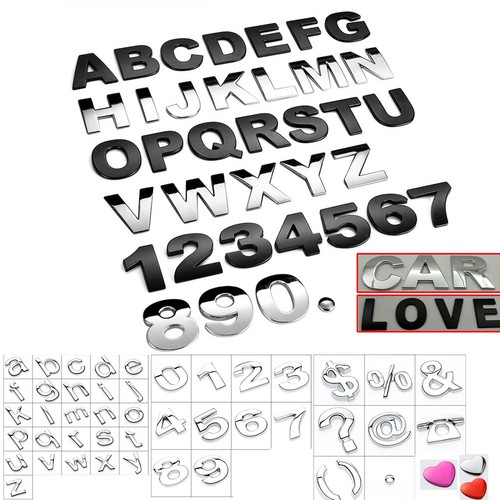 Metal alphabet silver badge - alphabet,