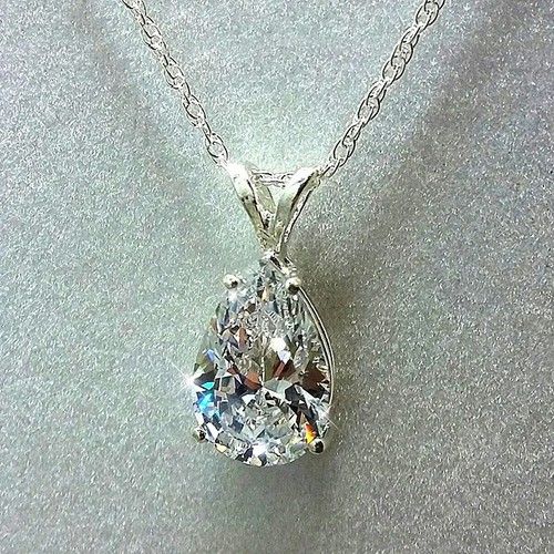 White opal stone pendant - opal,