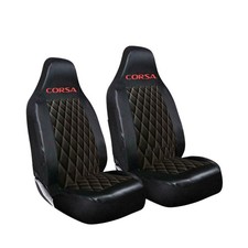 FOR VAUXHALL CORSA D E F - LUXURY BLK QUILTED DIAMOND LEATHER CAR SEAT COVERS 77