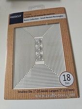 Presscut Small Nested Rectangles Die Set Of 18 Dies New 