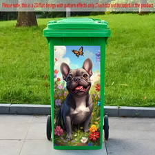 French Bulldog & Floral Trash