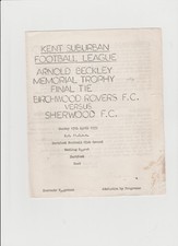 1974-75 Birchwood Rovers v.Sherwood - Arnold Beckley Memorial Trophy Final