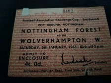 VINTAGE MATCH TICKET