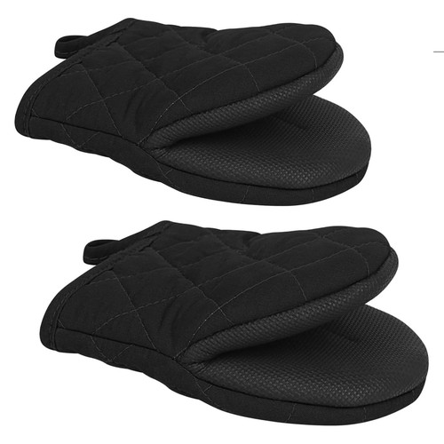 Short oven mitts silicone - short,