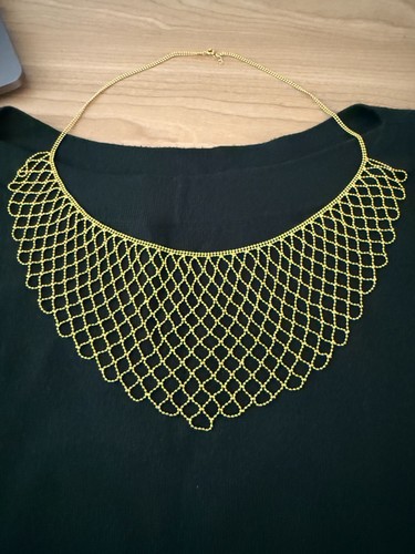 Gold tone statement bib - tone,