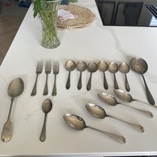 JOB LOT VINTAGE SPOONS SILVER