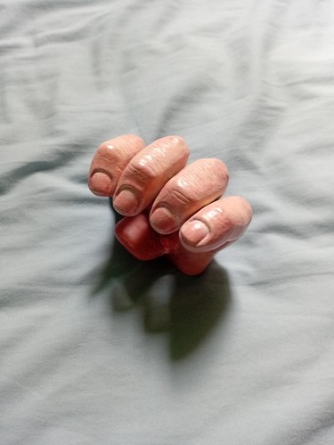 Hand painted third - hand,