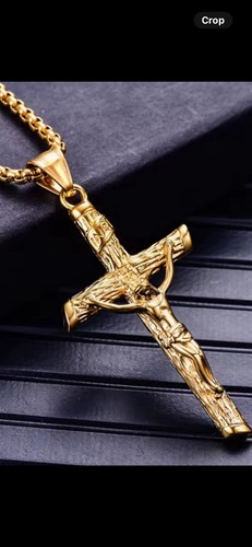 Gold crucifix with beautiful - gold,