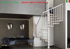 Indoor square spiral staircase - square,