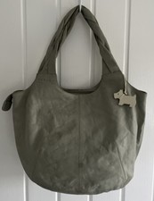 Radley Soft Leather Pale Green Medium Size Handbag /Shoulder Bag With Dust Bag