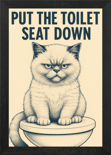Put the toilet seat - the,